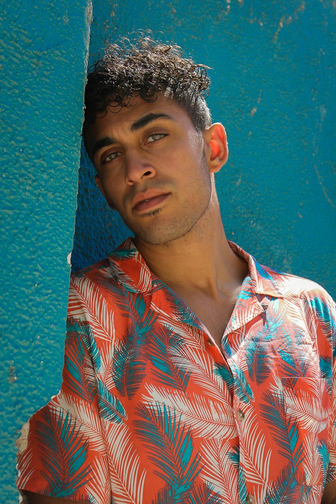 Studio portrait of a Portuguese man editor with short hair