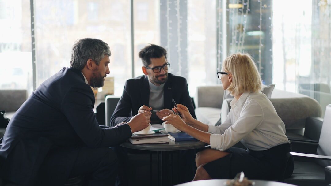 team discussing strategy